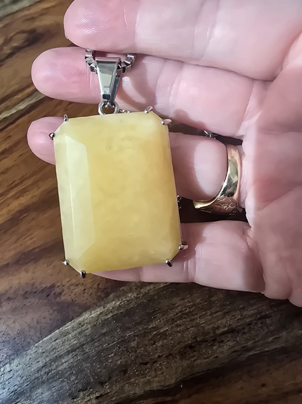 Discontinued Yellow Argonite Jeanne Necklace By Evil Pawn Jewelry